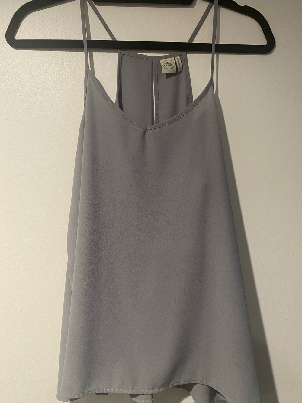 Paper Crane Light Gray Spaghetti Strap halter dressy tank